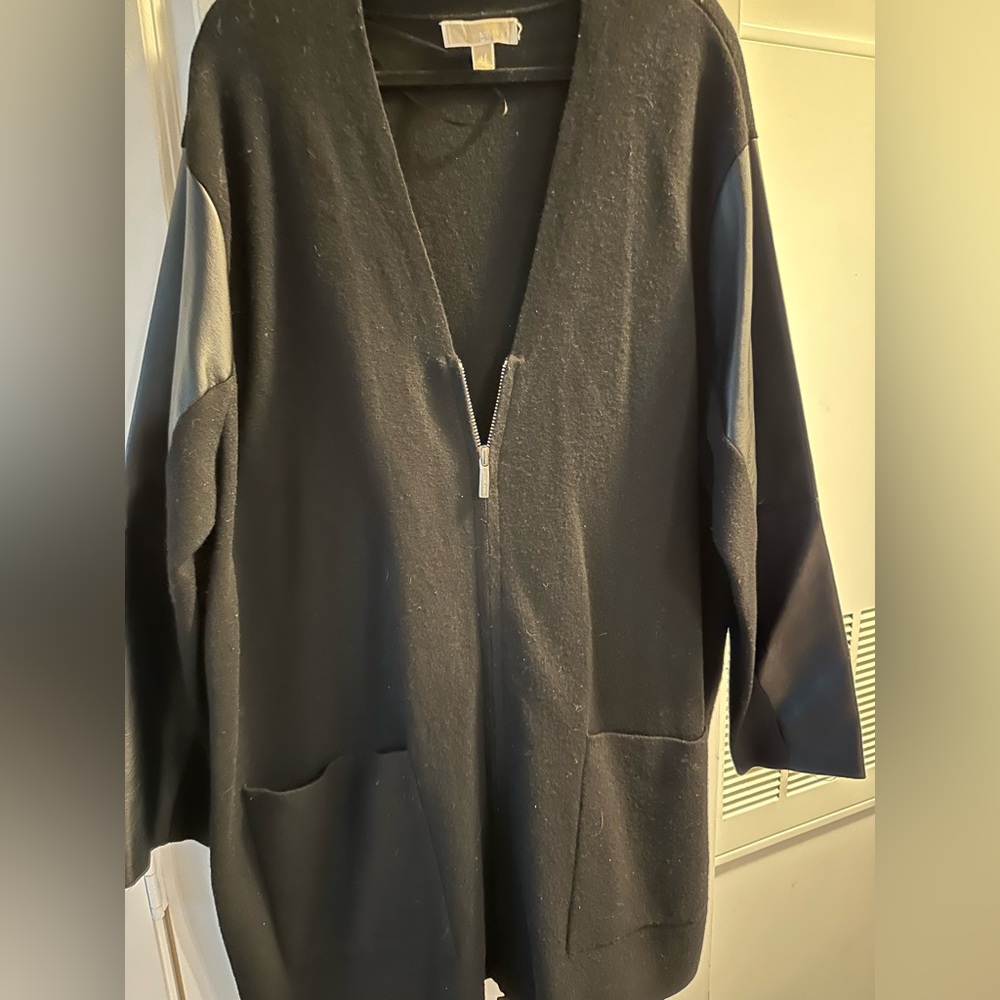 Michael Kors  jacket with faux leather sleeves.